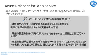 https://docs.microsoft.com/en-us/azure/security-center/defender-for-app-service-
introduction
 