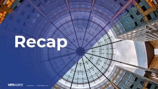 20Conﬁdential │ ©2020 VMware, Inc.
Recap
 