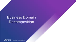 7Conﬁdential │ © 2020 VMware, Inc.
Business Domain
Decomposition
 