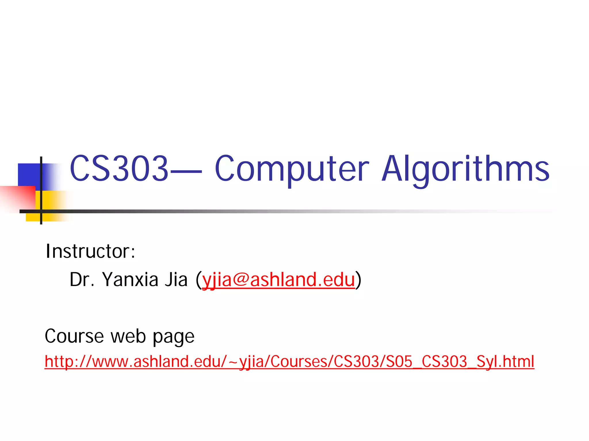 Algorithm chapter 1 | PPT