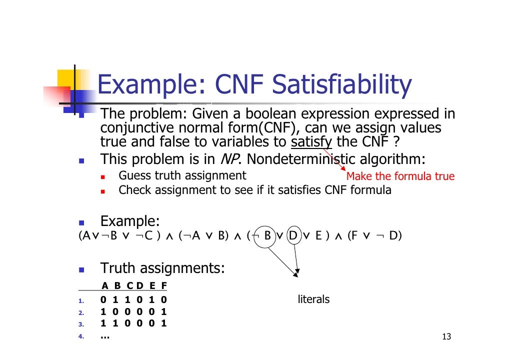 algorithm chapter 10 conjunctive normal form example