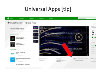 Universal Apps [tip] 
 