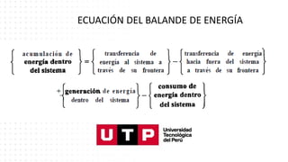 ECUACIÓN DEL BALANDE DE ENERGÍA
 