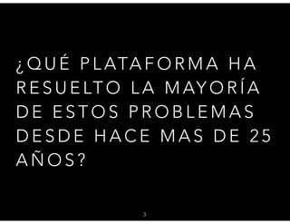 ¿ Q U É P L ATA F O R M A H A
R E S U E LT O L A M AY O R Í A
D E E S T O S P R O B L E M A S
D E S D E H A C E M A S D E 2 5
A Ñ O S ?
3
 