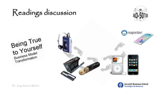 Dr. Jorge Ramírez Medina
Readings discussion
 