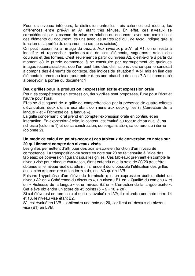 grille evaluation lv Les grilles d’évaluation pour les langues vivantes 2