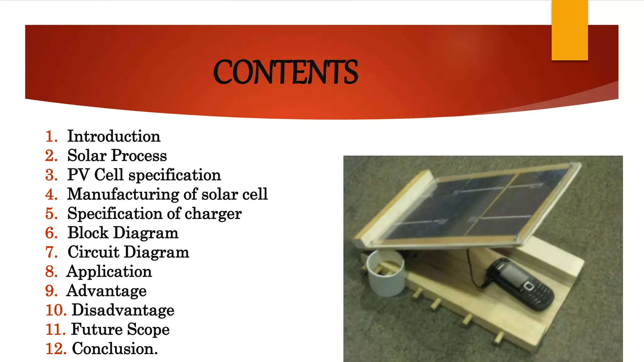 Solar mobile charger PPT