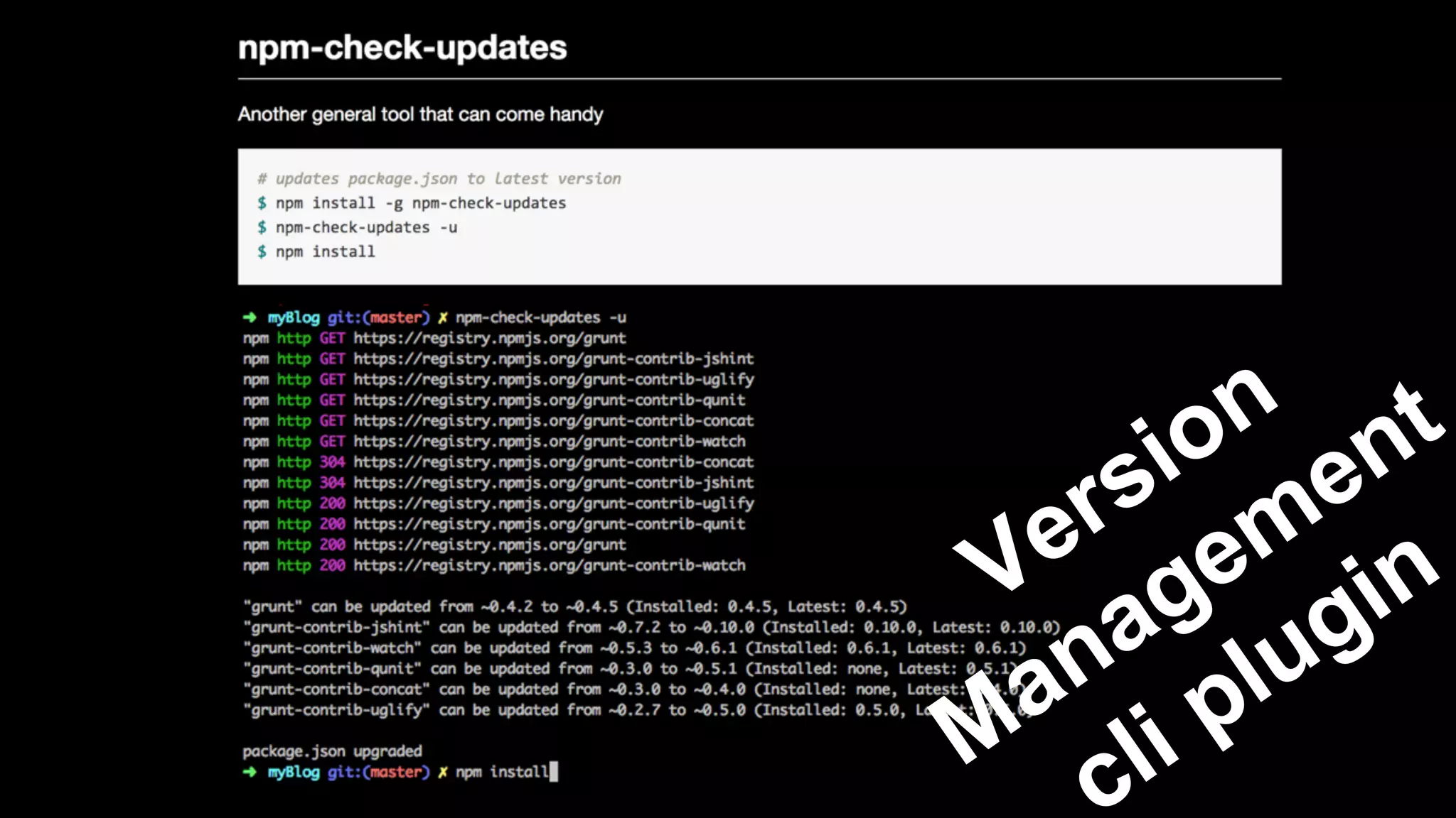 More 
"<1.0.0 || >=2.3.1 <2.4.5 || >=2.5.2 <3.0.0" 
"git://github.com/flatiron/winston#master" 
 