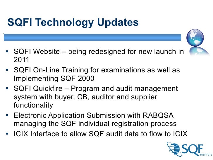 SQF Program Update