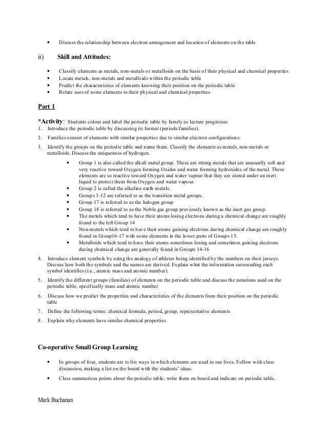 Worksheets Chemistry Periodic Table Activity Answer Key s1 2 chemistry and periodic table unit plan buchanan 11
