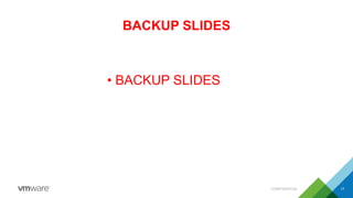 BACKUP SLIDES
CONFIDENTIAL 17
• BACKUP SLIDES
 