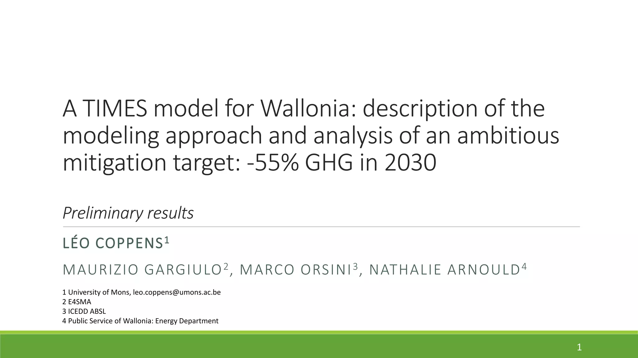 A TIMES model for Wallonia: description of the modelling approach and ...