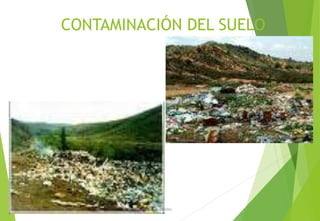 CONTAMINACIÓN DEL SUELO
M. Cs Irma Mostacero Castillo
 