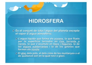 HIDROSFERA
 