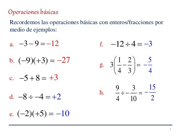 Numeros Resales y Operaciones Basicas
