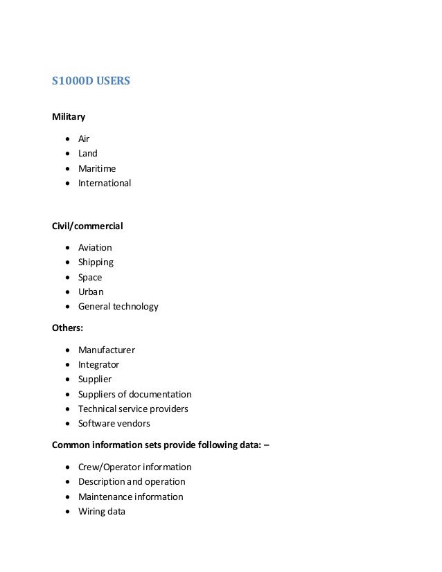 S1000D: Defined, Explained, and Explored | PDF