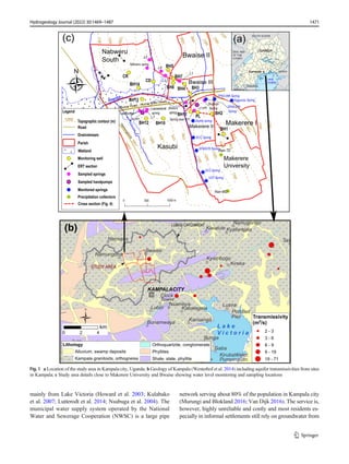 Hydrogeology of an urban weathered basement aquifer in Kampala, Uganda ...