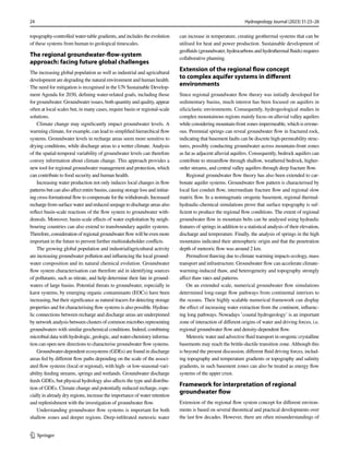 Regional groundwater flow and the future of hydrogeology: evolving ...