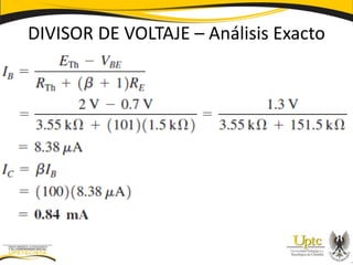 DIVISOR DE VOLTAJE – Análisis Exacto
 