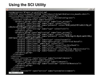 12
2
Copyright © 2012, Oracle and/or its affiliates. All rights
reserved.
Insert Information Protection Policy Classification from Slide 712
2
Copyright © 2012, Oracle and/or its affiliates. All rights
reserved.
Insert Information Protection Policy Classification from Slide 7
Using the SCI Utility
 