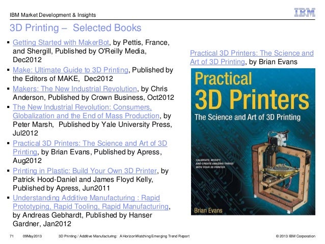 3d Printing A 2014 Horizonwatching Trend Summary Report