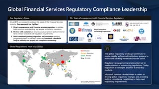 Global Financial Services Regulatory Compliance Leadership
Our Regulatory Focus
Since 2012 we invested to address the need...