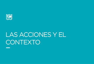 SG Next 2016
LAS ACCIONES Y EL
CONTEXTO
 