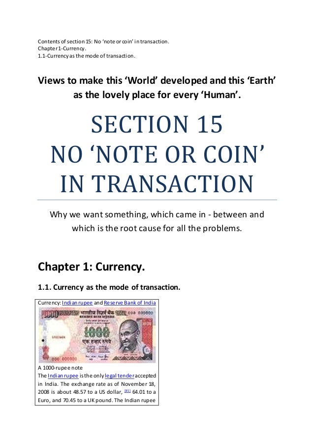 S15c1 Chapter 1 Currency