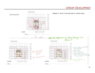 Atrium Development
22
Version 2: Initial plan sketches of atrium space
 