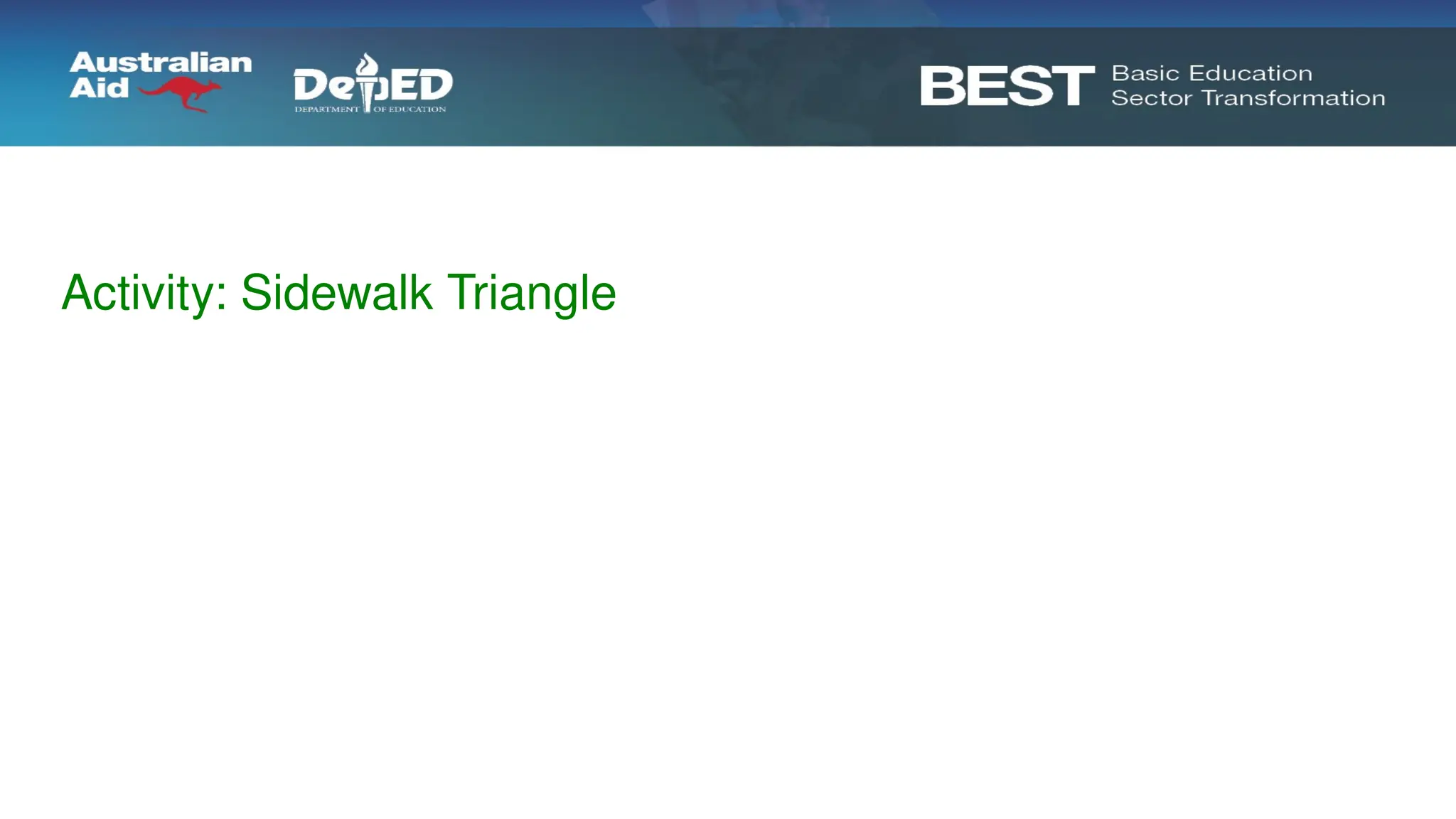 Activity: Sidewalk Triangle
 