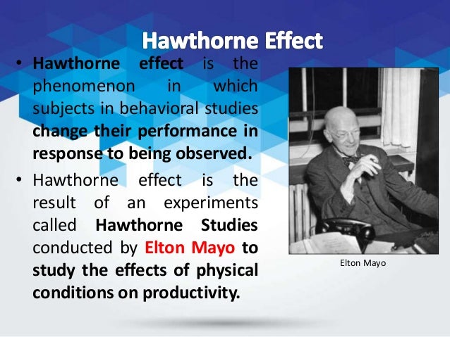 what is hawthorne effect in research