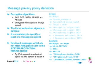 Secure Messages with IBM WebSphere MQ Advanced Message Security | PDF