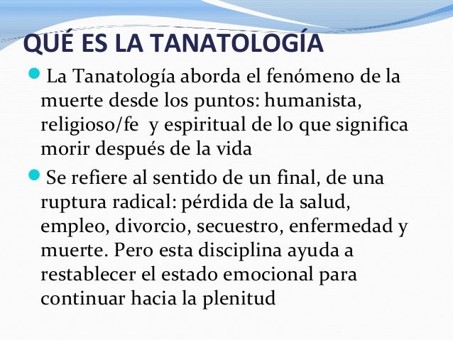 TANATOLOGÍA