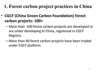 Forest and bamboo carbon methodologies and project practices in China | PPT