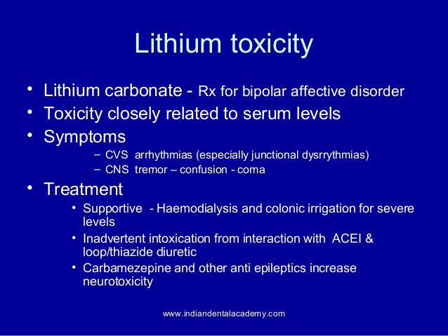 lithium toxicity antidote lithium toxicity antidote