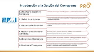 Introducción a la Gestión del Cronograma
 