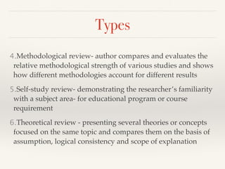 Social Research: Literature review | PDF