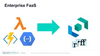 Unless otherwise indicated, these slides are © 2013 -2018 Piv otal Software, Inc. and licensed under a
Creative Commons Attribution-NonCommercial license: http://creativecommons.org/licenses/by-nc/3.0/
Enterprise FaaS
 