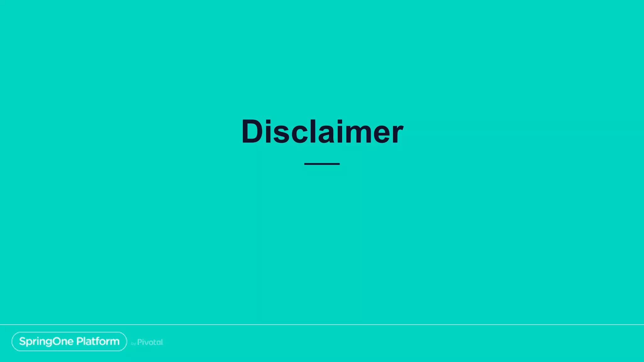 Disclaimer
 