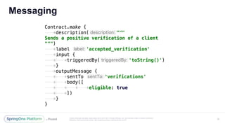 Unless otherwise indicated, these slides are © 2013-2017 Pivotal Software, Inc. and licensed under a Creative Commons
Attribution-NonCommercial license: http://creativecommons.org/licenses/by-nc/3.0/
Messaging
29
 