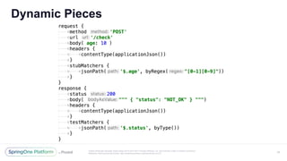 Unless otherwise indicated, these slides are © 2013-2017 Pivotal Software, Inc. and licensed under a Creative Commons
Attribution-NonCommercial license: http://creativecommons.org/licenses/by-nc/3.0/
Dynamic Pieces
34
 
