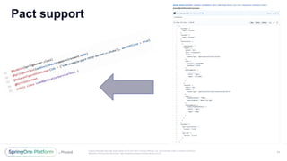 Unless otherwise indicated, these slides are © 2013-2017 Pivotal Software, Inc. and licensed under a Creative Commons
Attribution-NonCommercial license: http://creativecommons.org/licenses/by-nc/3.0/
Pact support
44
 