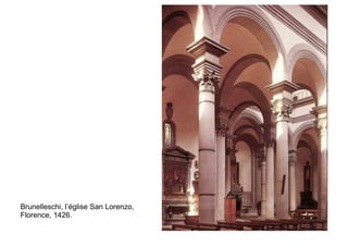 Brunelleschi, l’église San Lorenzo,
Florence, 1426.
 