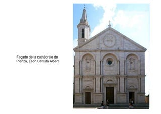 Façade de la cathédrale de
Pienza, Leon Battista Alberti
 