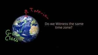 Do we Witness the same
time zone?
 