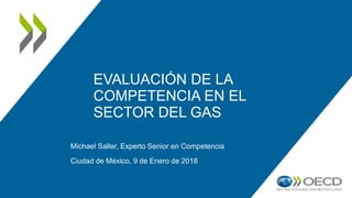 EVALUACIÓN DE LA
COMPETENCIA EN EL
SECTOR DEL GAS
Michael Saller, Experto Senior en Competencia
Ciudad de México, 9 de Enero de 2018
 