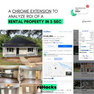 A Chrome Extension to Analyze Roi A RENTAL PROPERTY IN 5 SEC