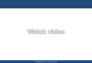 DEPARTMENT OF EDUCATION
 