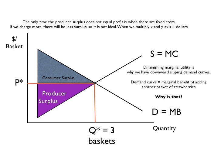 what is the sum of producer and consumer surplus