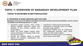 The BDP and Capacity Development Agenda | PPTX